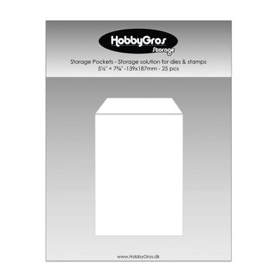 HobbyGros Storage - Storage Pockets - 139x187 mm. - 25 stk.