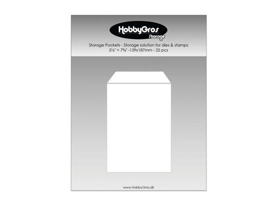 HobbyGros Storage - Storage Pockets - 139x187 mm. - 25 stk.