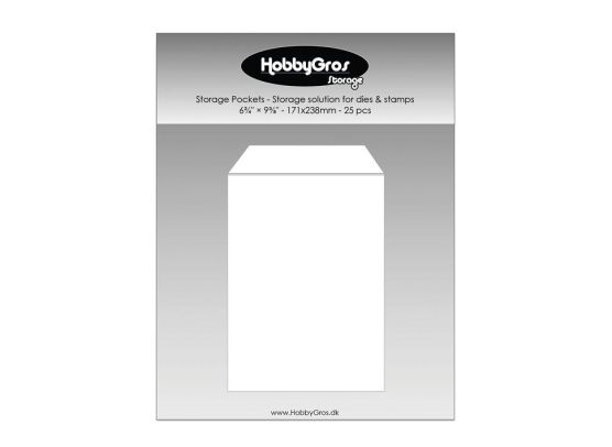 HobbyGros Storage - Storage Pockets - 171x238 mm. - 25 stk.