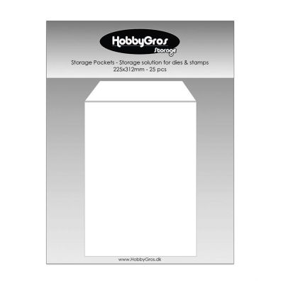 HobbyGros Storage - Storage Pockets - 225x312 mm. - 25 stk.