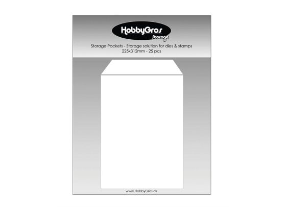 HobbyGros Storage - Storage Pockets - 225x312 mm. - 25 stk.