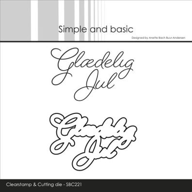 Simple and Basic Clear Stamp & Dies - Glædelig Jul