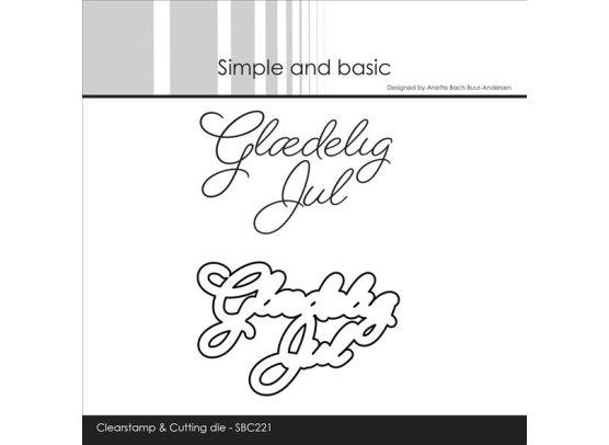 Simple and Basic Clear Stamp & Dies - Glædelig Jul