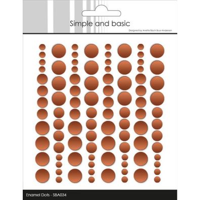 Simple and Basic Enamel Dots - Metallic Copper - Matte