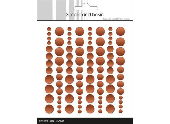 Simple and Basic Enamel Dots - Metallic Copper - Matte