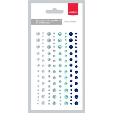 Self-Adhesive Pearls Set 10 – 120 pcs/ 4 Colours fra ScrapBerry's