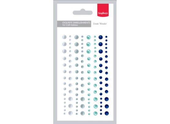 Self-Adhesive Pearls Set 10 – 120 pcs/ 4 Colours fra ScrapBerry's