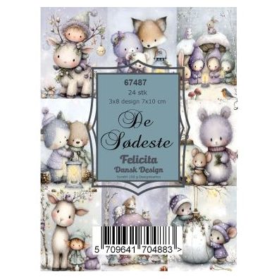Felicita Design - 7x10 cm - Toppers - De Sødeste - 24 stk.