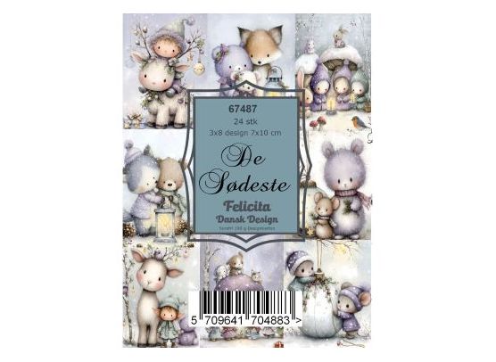 Felicita Design - 7x10 cm - Toppers - De Sødeste - 24 stk.