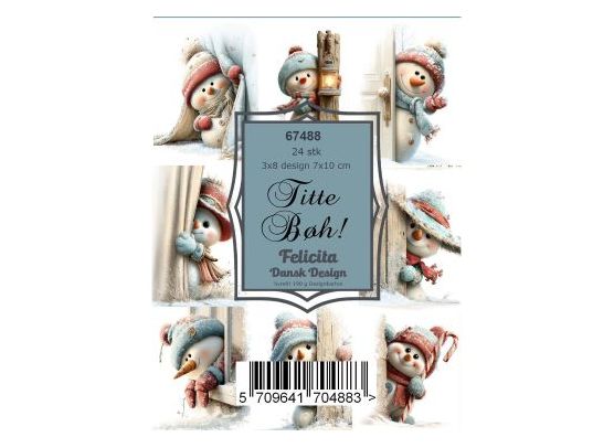 Felicita Design - 7x10 cm - Toppers - Titte Bøh! - 24 stk.