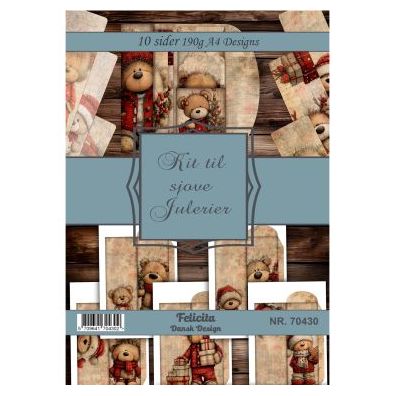 Felicita Design - A4 Design Papir - Kit til sjove Julerier - 10 sider