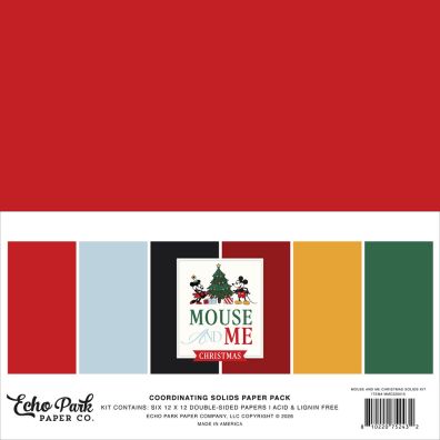 Echo Park Paper - Mouse and Me - Christmas 12x12 Coordination Solids Paper Pack
