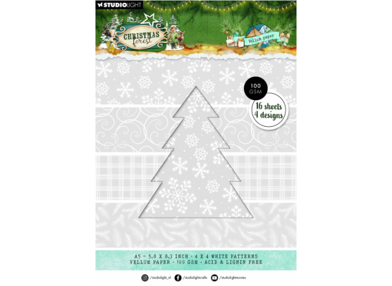 Studio Light - Vellum Paper Pad - Christmas Forest