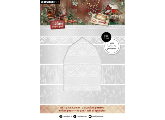 Studio Light - Vellum Paper Pad - Cottage Christmas