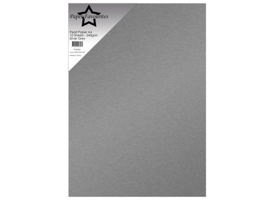 Paper Favourites - Pearl Paper A4 - 240 gsm - Silver Grey