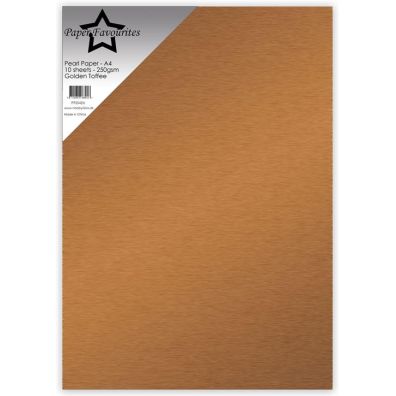 Paper Favourites - Pearl Paper A4 - 250 gsm - Golden Toffee