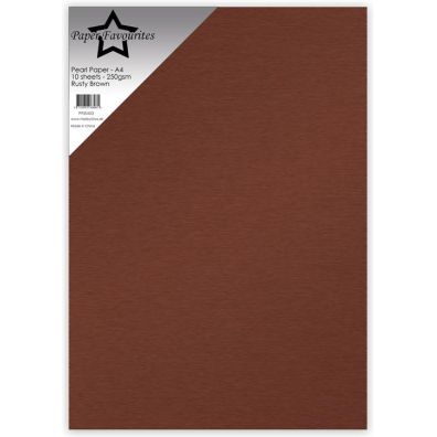 Paper Favourites - Pearl Paper A4 - 250 gsm - Rusty Brown