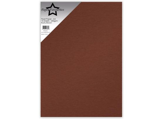 Paper Favourites - Pearl Paper A4 - 250 gsm - Rusty Brown