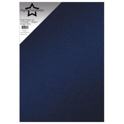 Paper Favourites - Pearl Paper A4 - 140 gsm - Magic Blue