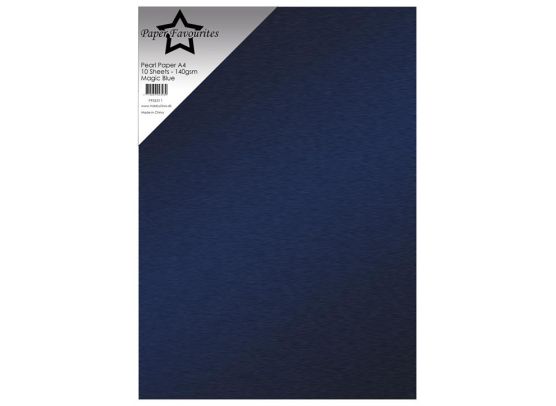 Paper Favourites - Pearl Paper A4 - 140 gsm - Magic Blue