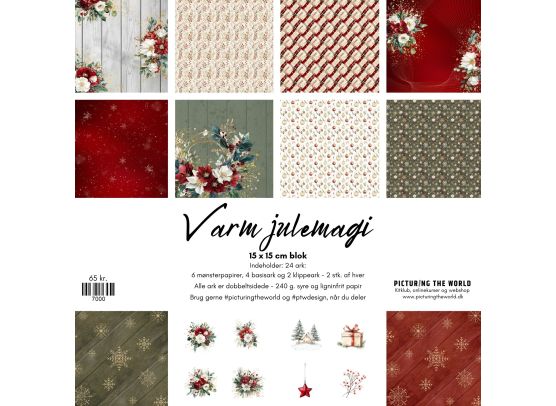 PTW Design Varm julemagi 15 x 15 cm blok