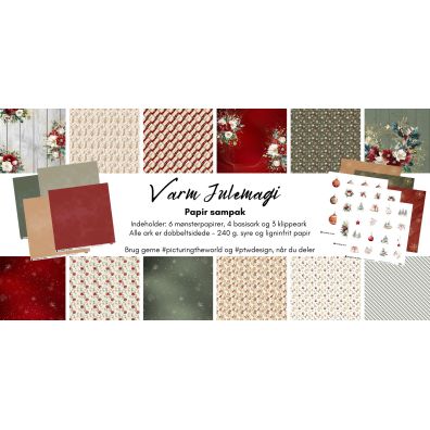 PTW Design Varm Julemagi - 12x12 Papir Sampak