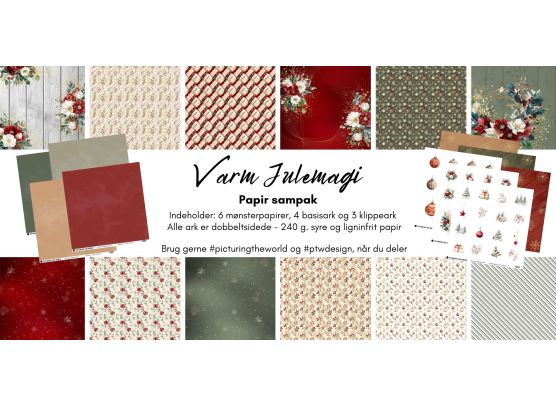 PTW Design Varm Julemagi - 12x12 Papir Sampak