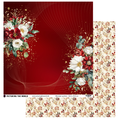 PTW Design - Varm Julemagi - Blomster symfoni 12x12 mønsterpapir