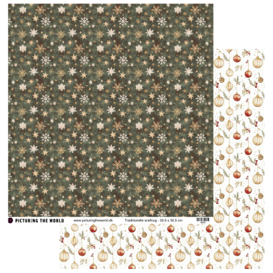 PTW Design - Varm Julemagi - Traditionelle Snefnug 12x12 mønsterpapir