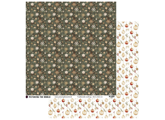 PTW Design - Varm Julemagi - Traditionelle Snefnug 12x12 mønsterpapir