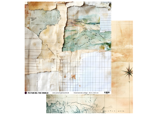 PTW Design - Mod nye horisonter - Charmerende collage 12x12 mønsterpapir