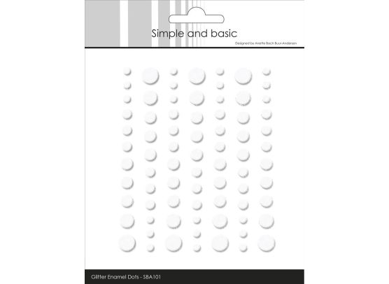 Add on November - EKSTRA Simple and Basic Glitter Enamel Dots - Soft White