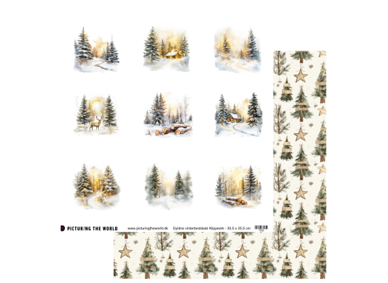 Add on November - PTW Design - Smukke Juleblomster Klippeark - 12x12 klippeark