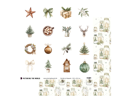 Add on November - PTW Design - Nordisk Jul Klippeark - 12x12 klippeark
