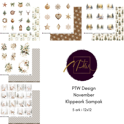 Add on November - PTW Design - November Klippeark 2026 klippeark sampak - 5 ark 12x12