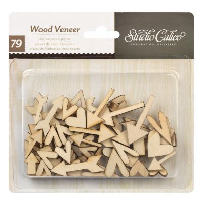 Studio Calico Wood Veneer Hearts & Arrows
