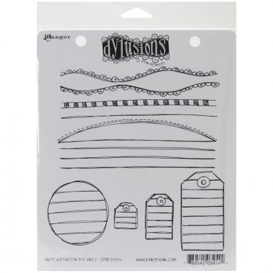Dylusions Cling Stamp - Write Between the Lines