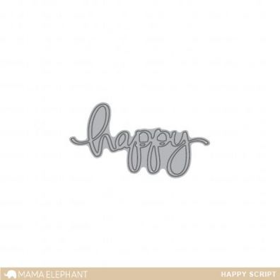 Mama Elephant Creative Cuts - Happy Script
