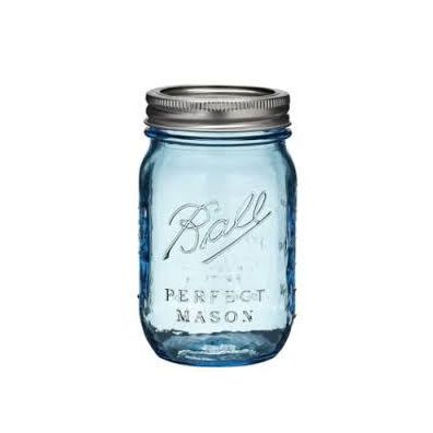 Ball Mason Jar Regular Mouth 16 oz - blå vintage udgave