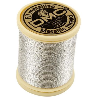 Add on April - DMC Tråd - sølv 0,8mm - 40m