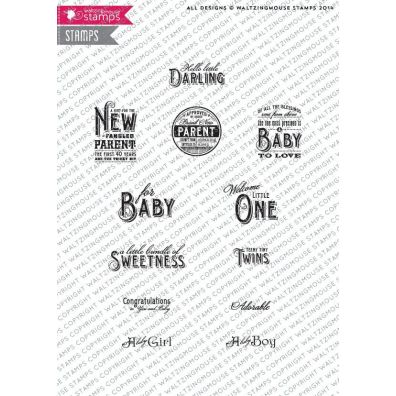 Waltzing Mouse Stamps - Little Darlings Sentiments