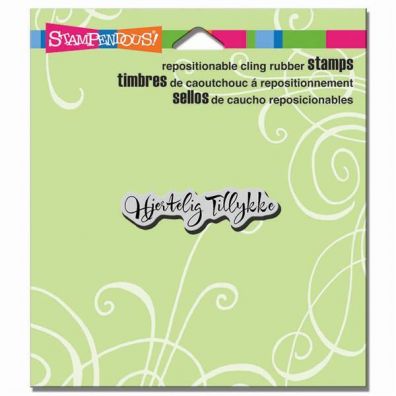 Stampendous Stempel - Hjertelig Tillykke