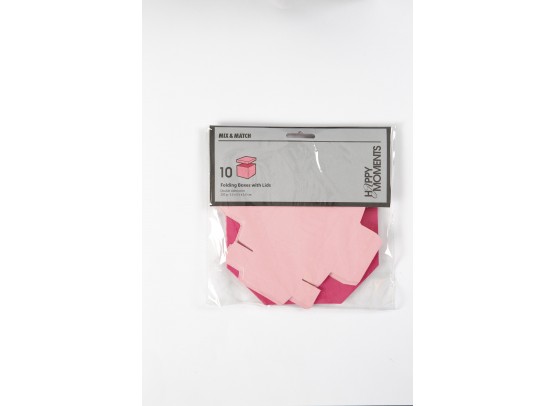 Happy Moment Fold selv æske med låg - Pink