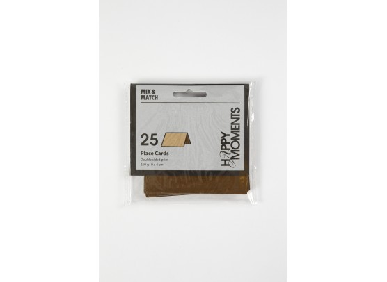 Happy Moment Bordkort 9 x 4 cm - Brun