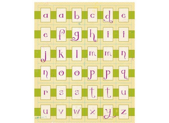 Blissful Classic Type stickers fra Authentique