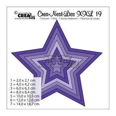 Crealies Dies - 5 takket Stjerne Crea-Nest-Lies XXL