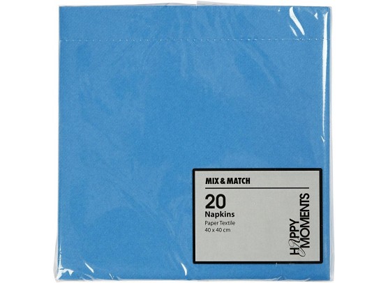 Happy Moment Servietter - 40x40 cm, tyrkis, 20 stk