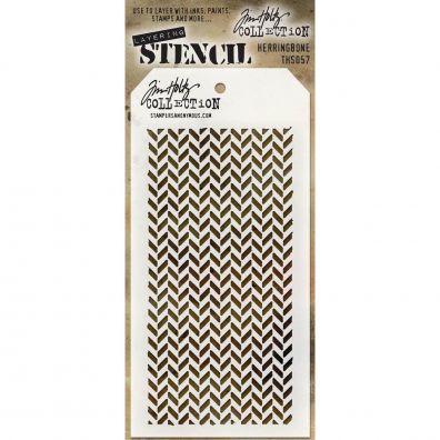 Tim Holtz Stencil/ Mask - Herringbone