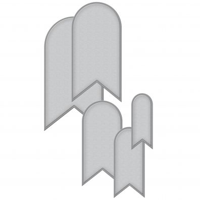 Spellbinders Dies - Arched Swallowtail Pennants by Amazing Paper
