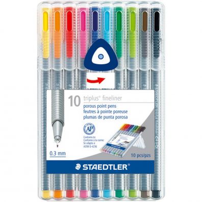 Staedtler Triplus Fineliner - 10 stk.